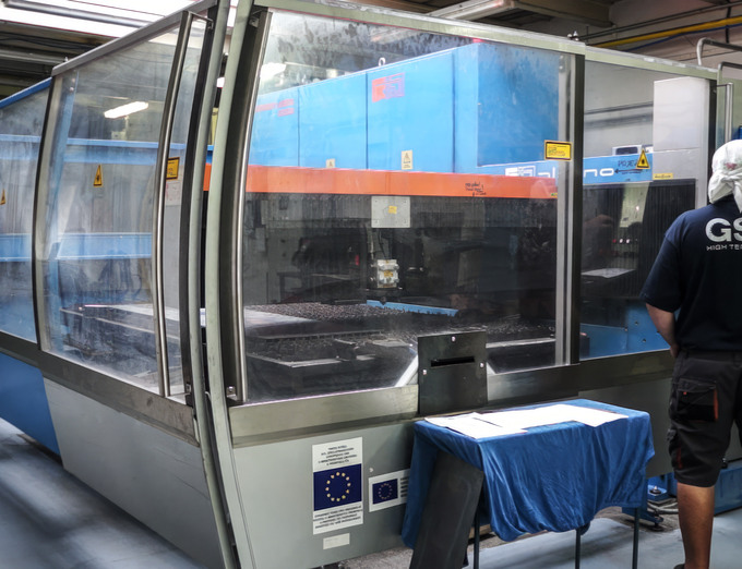High-powered laser cutting hardened steel with precision